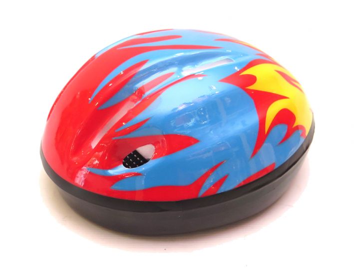 Casco de Protección Con Estampado de Llamas