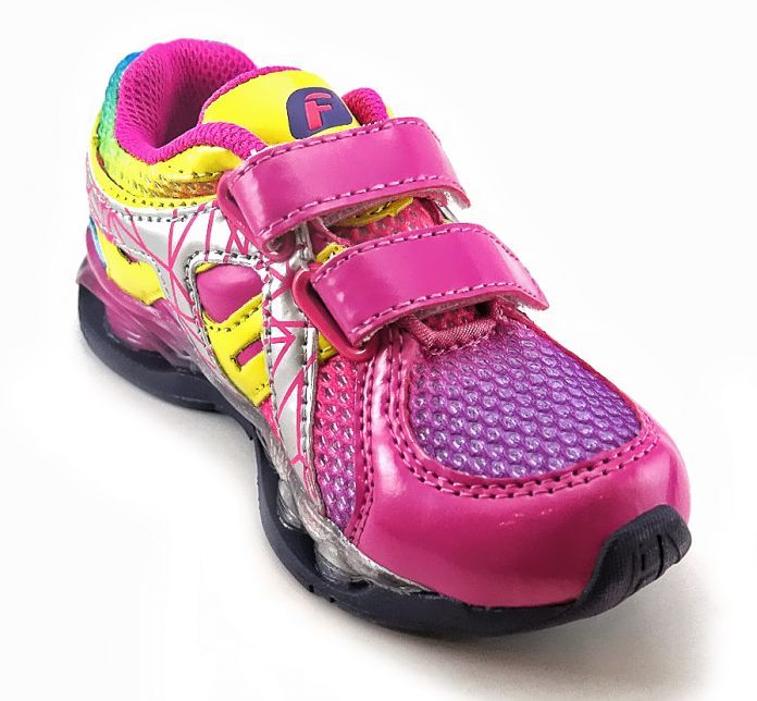 zapatilla de colores con velcro con luz