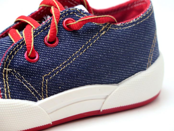 Zapatilla Simil Jean Con Cordones