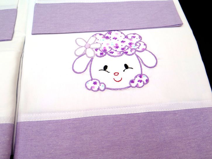 Sabana Cuna Funcional Bordada 3 Piezas