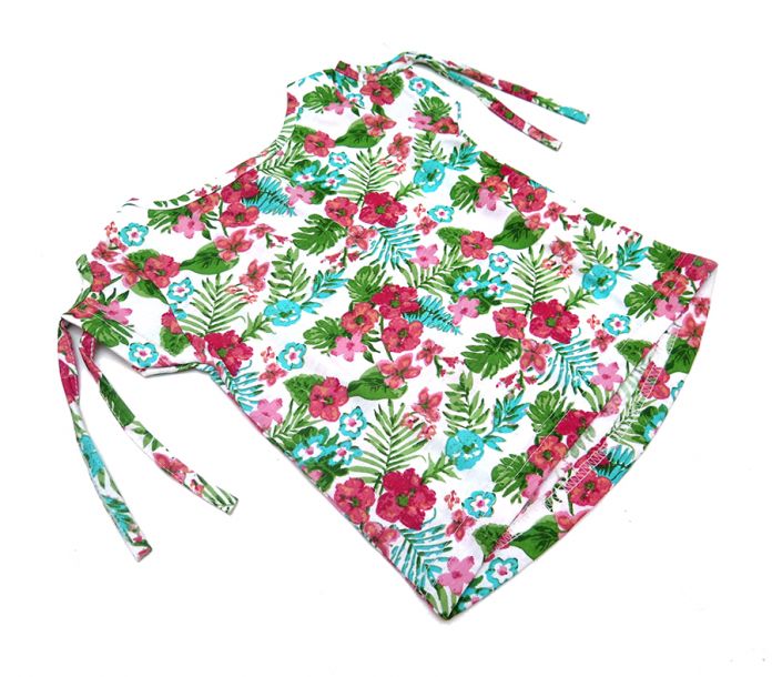 Remera Manga Corta Estampado de Flores