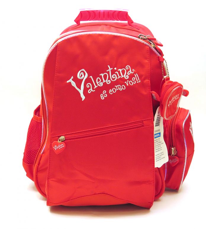 Mochila Espalda Lisa con Bordado Valentina