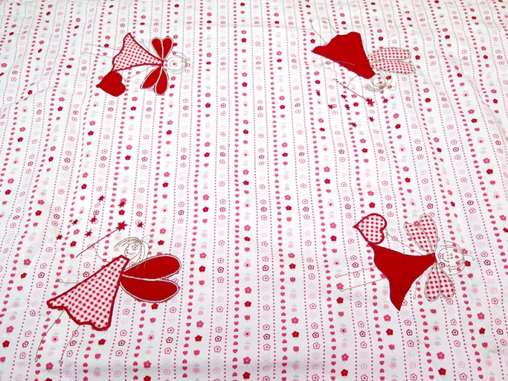 Acolchado C/ Chichonera Cuna Pique Reversible Bordado