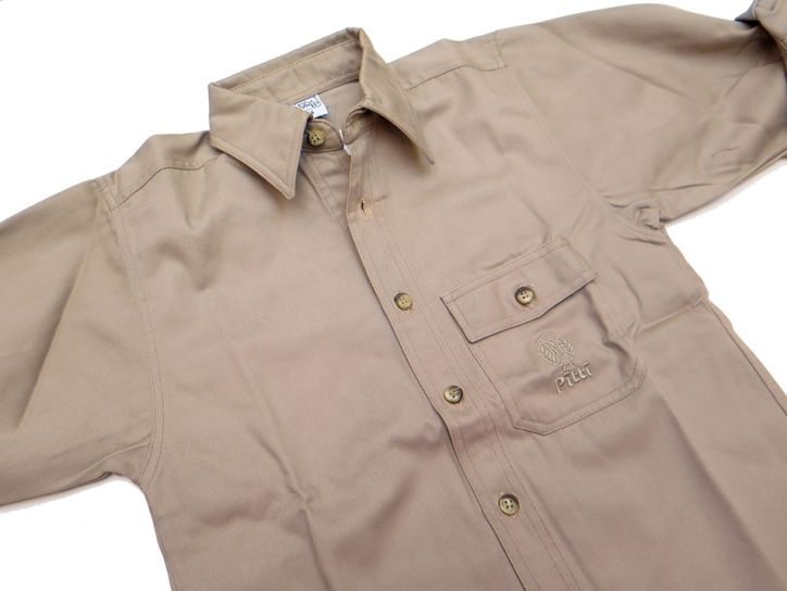 Camisa Manga Larga de Gabardina Lisa