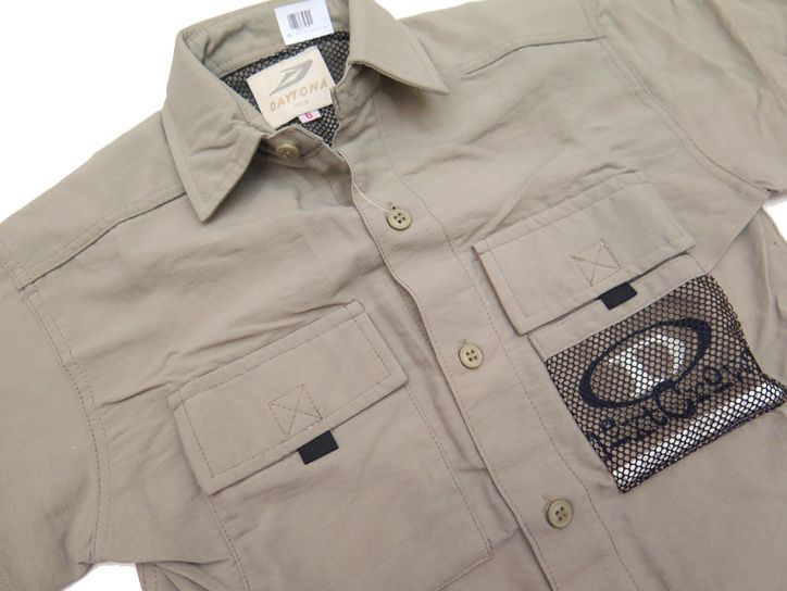 Camisa Manga Larga Lisa Con Bolsillo de Red