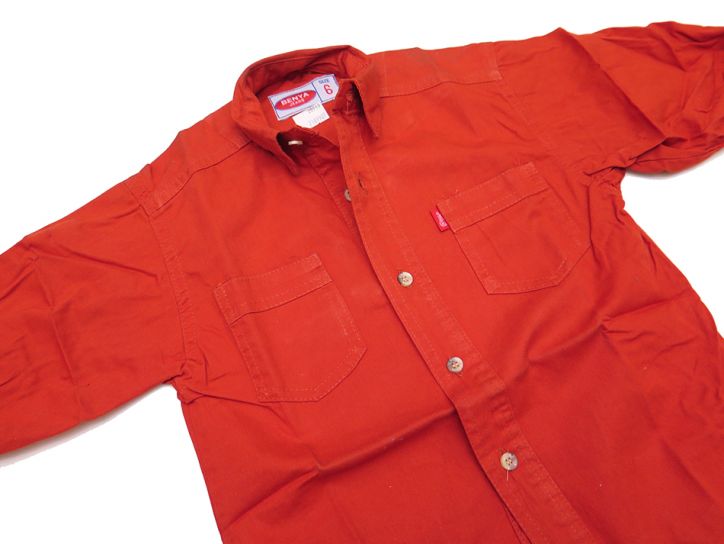 Camisa Manga Larga Gabardina Lisa Con Dos Bolsillo