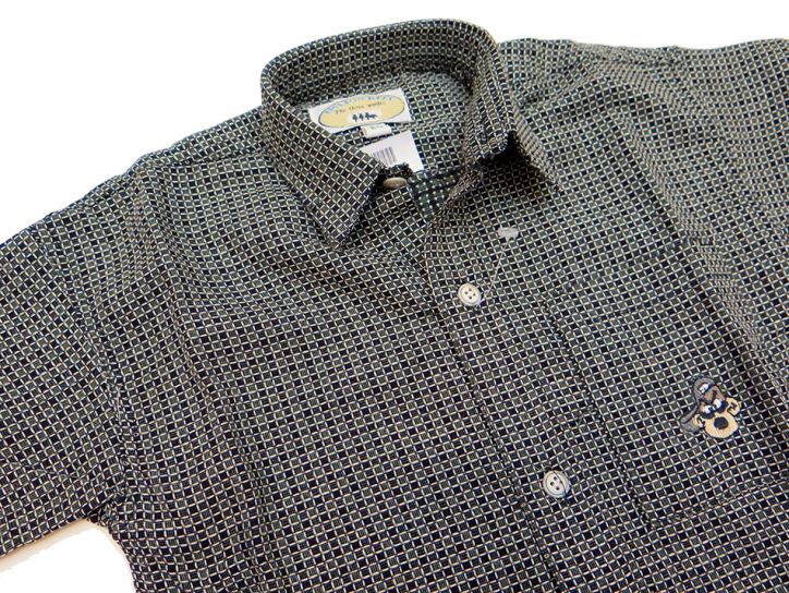 Camisa Manga Larga Cuadros Con Dibujo Bordado