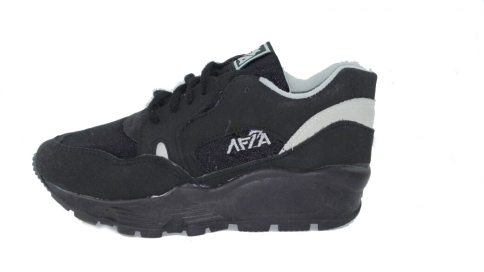 Zapatillas Con Cordon Combinado Tela y Cuerina Con Camara de Aire