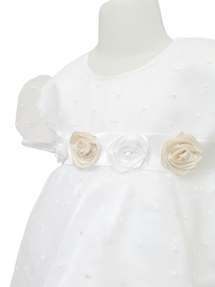 Vestido Bautismo Tul Bordado