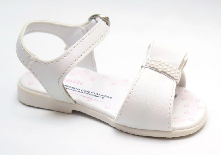 Sandalia Perlas Con Hebilla