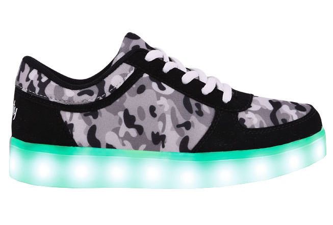 Zapatillas Con Luz LED Estampado Camuflado