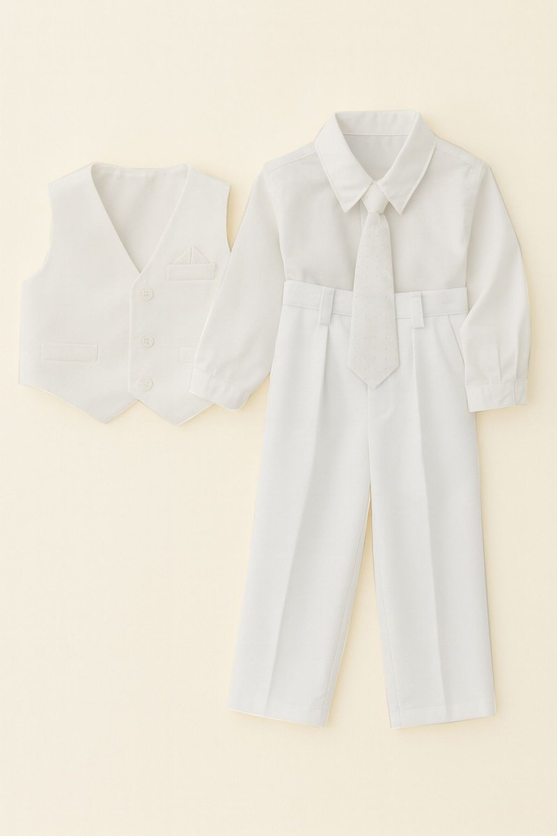 Conjunto Chaleco Camisa Pantalón Y Corbata