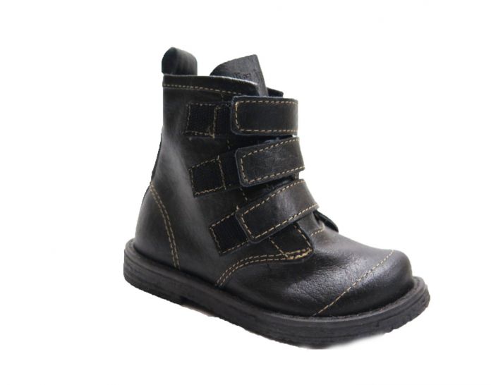 Borcego cuero con velcro