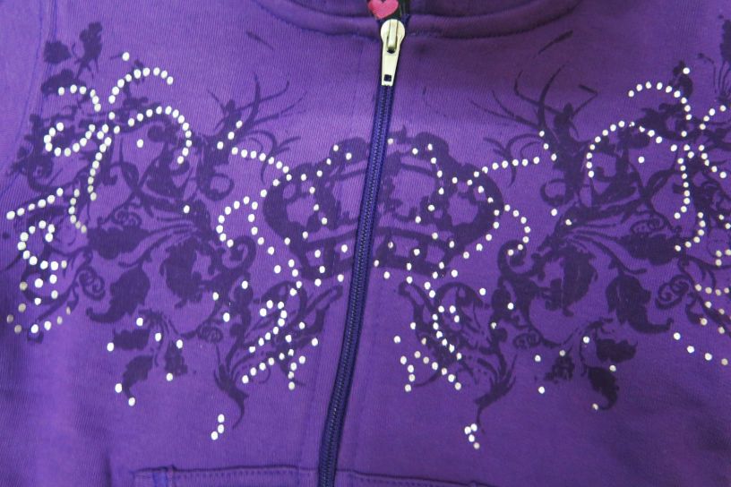 Campera de Algodon Con Friza Nena Estampado Metalico