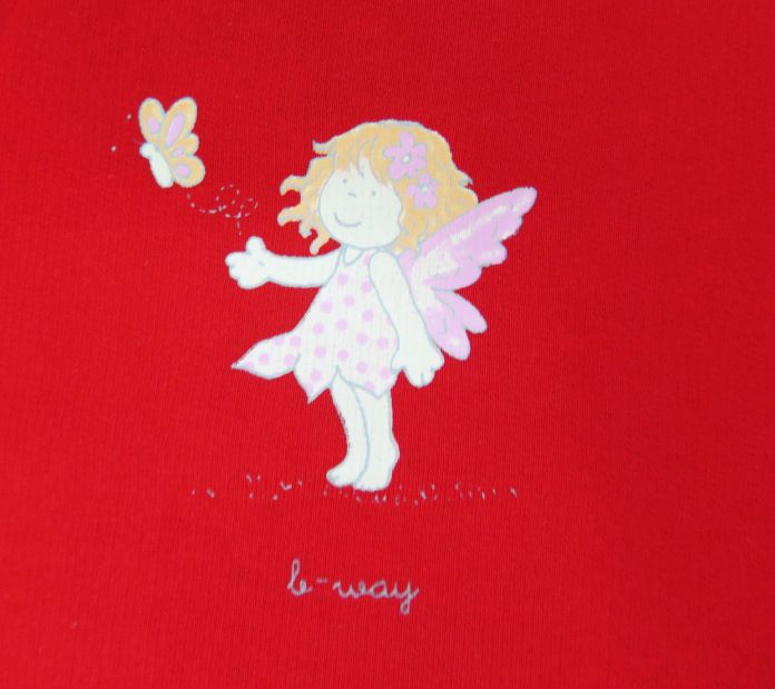 Buzo de Algodon Frizado Sin Capucha Estampado Nena y Mariposa