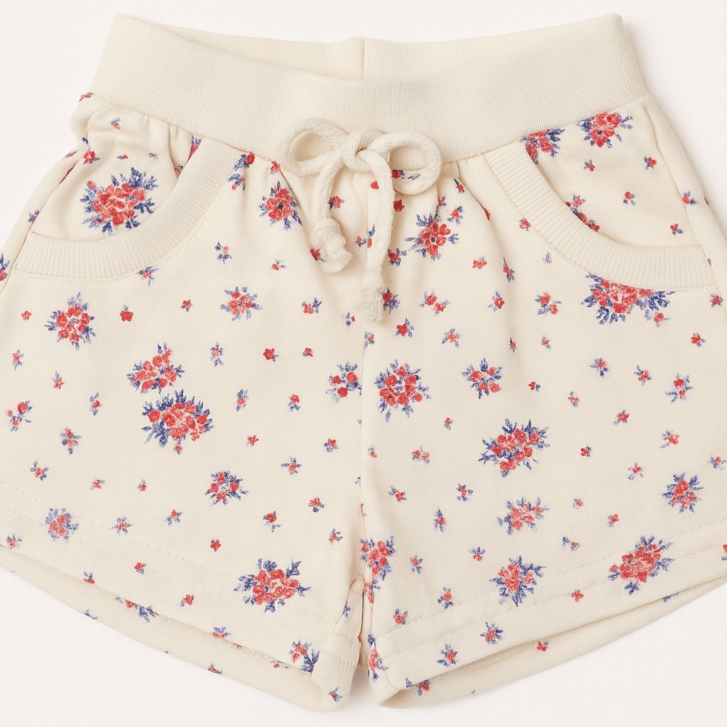 Short Rustico Estampado Con Cintura