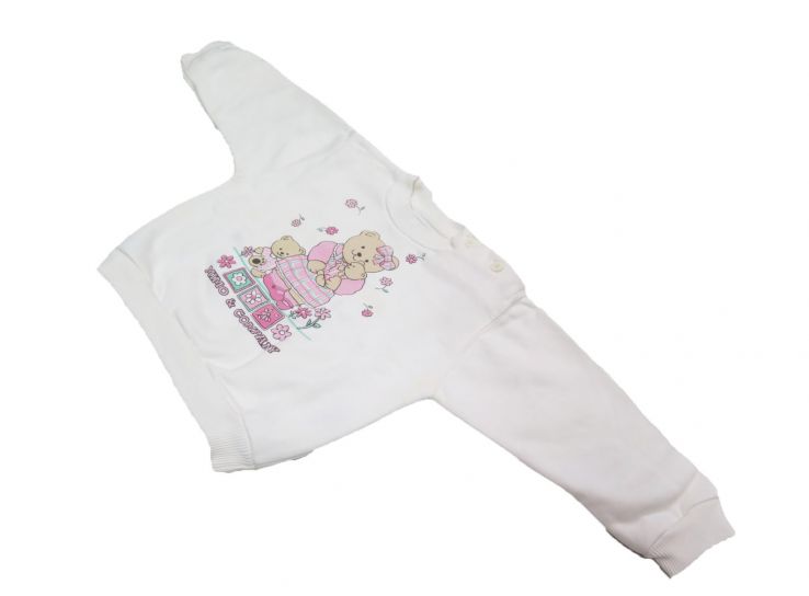 Buzo de Algodon Frizado Sin Capucha Estampado Ositos