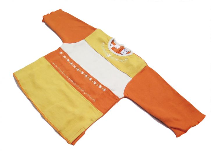 Buzo de Algodon Frizado Sin Capucha Flores Bordada