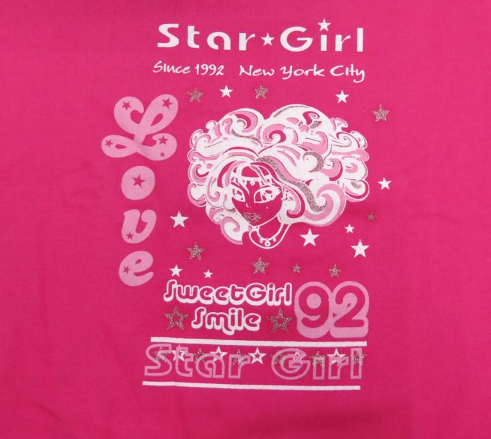 Buzo de Algodon Frizado Sin Capucha Estampado Nena Con Brillo