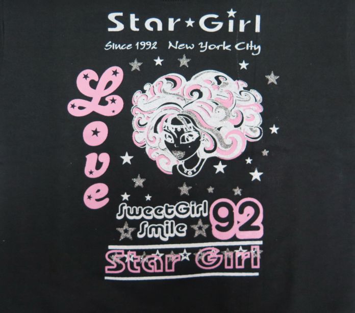 Buzo de Algodon Frizado Sin Capucha Estampado Nena Con Brillo