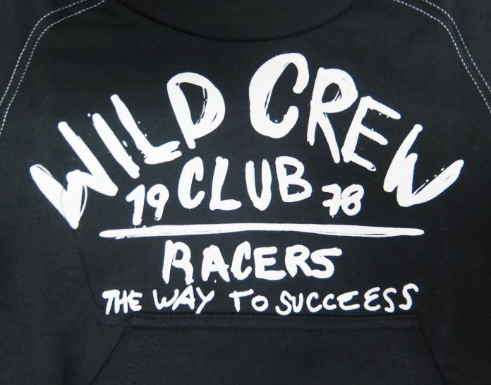 Buzo de friza estampado para varon cuello Volcado