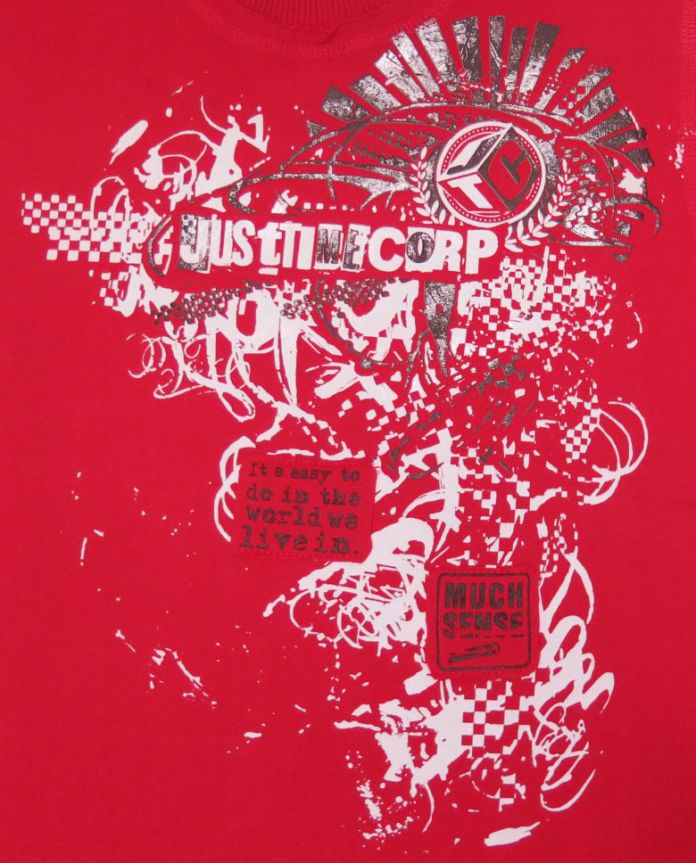 Buzo de Algodon Frizado Estampado Just Time Corp