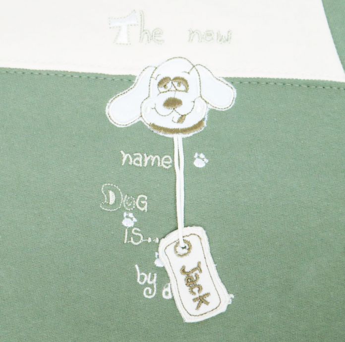 Buzo de Algodon Frizado Perro Bordado