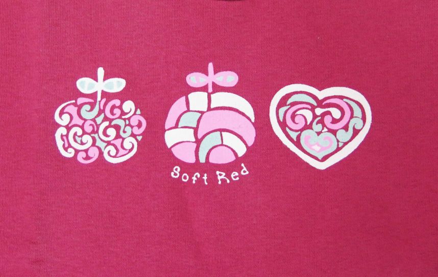 Buzo de Algodon Con Friza Estampado Cereza - Manzana - Corazon