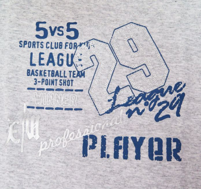 Buzo de Algodon Frizado Estampado 29 Metalico