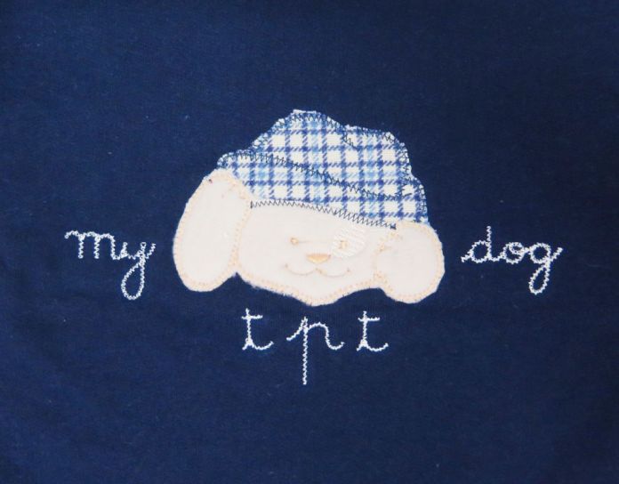 Buzo Algodon Frizado Perro Bordado