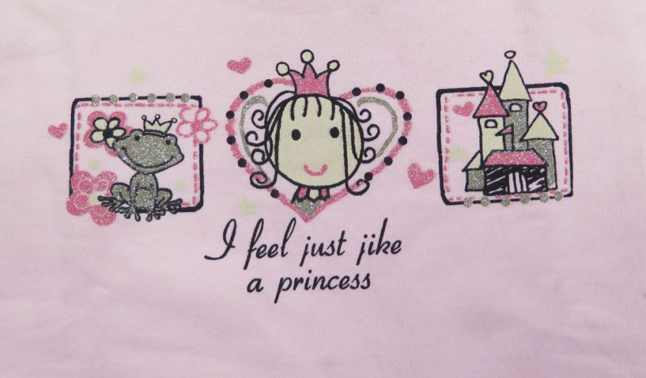 Buzo de Algodon Frizado Estampado Sapo - Princesa - Castillo Con Brillo