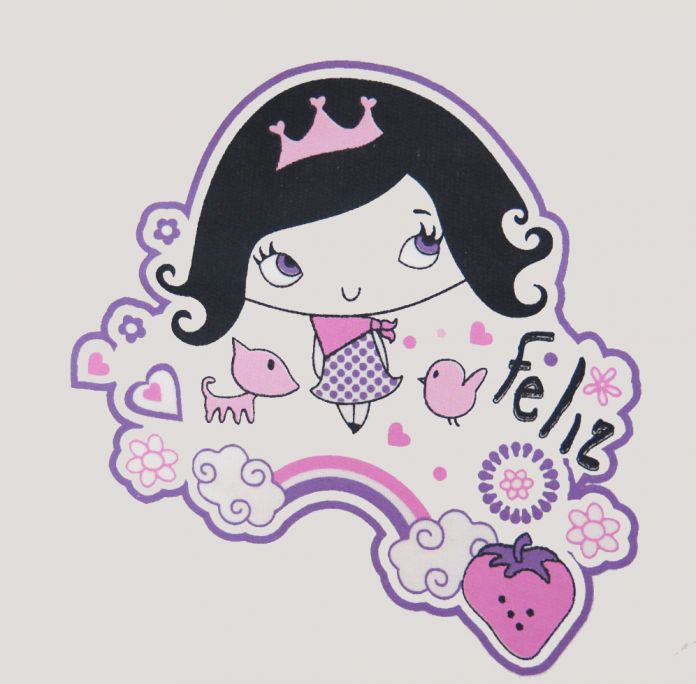 Buzo de Algodon Frizado Estampado Princesa