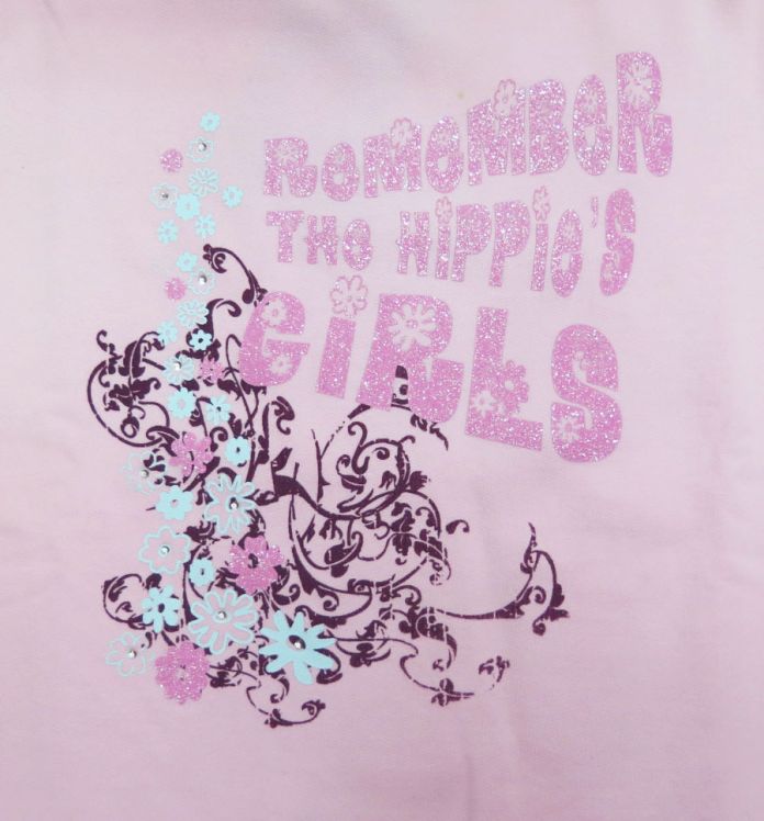 Buzo de Algodon Frizado Estampado Flores Con Brillo