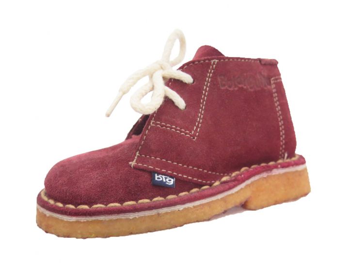 Bota de Gamuza Suela de Goma Crepe Con Cordon