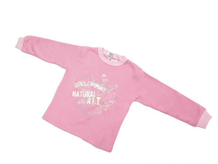 Buzo de Algodon Frizado Estampado Metalizado "Girls Company"