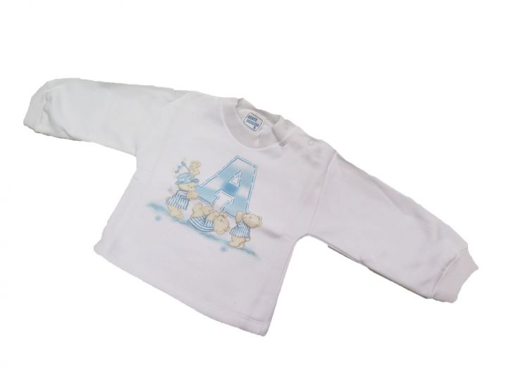 Buzo de Algodon Frizado Estampado Osos "A"