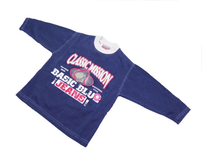 Buzo de Algodon Frizado Estampado Dinosaurio "Classic Mission"