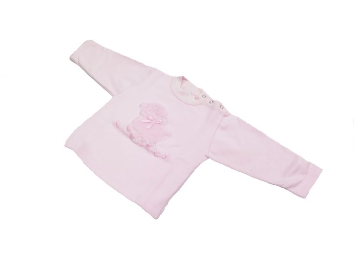 Buzo de Algodon Frizado Con Aplique de Oveja