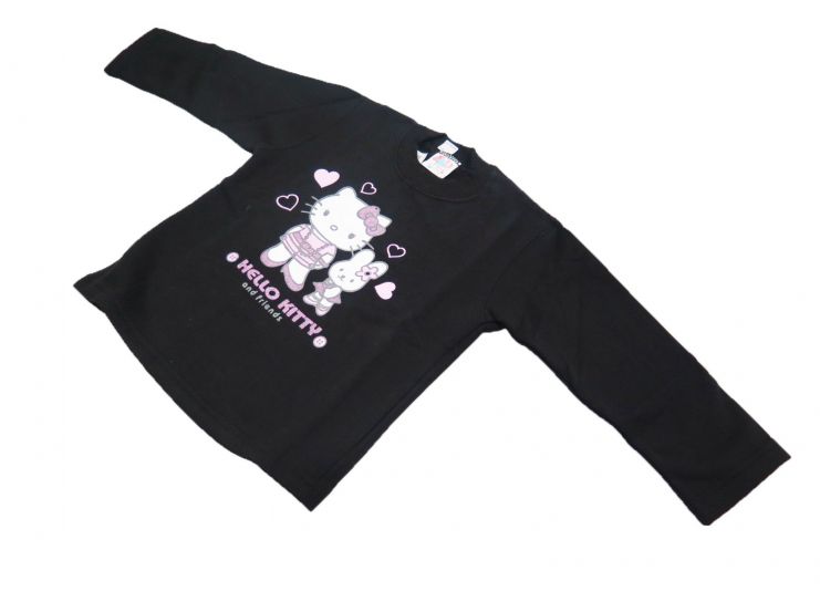 Buzo de Algodon Frizado Estampado Hello Kitty Con Brillo