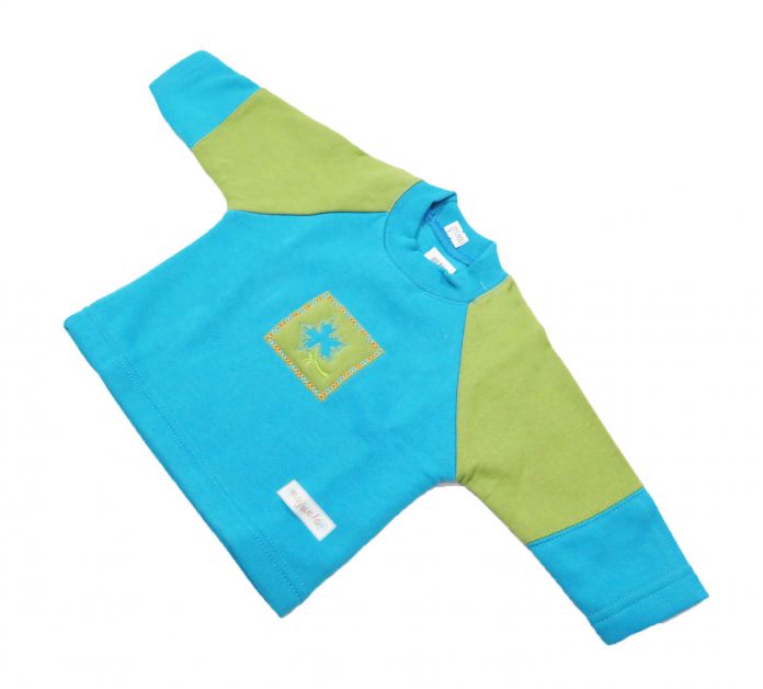 Buzo de Algodon Frizado Con Hoja Bordada