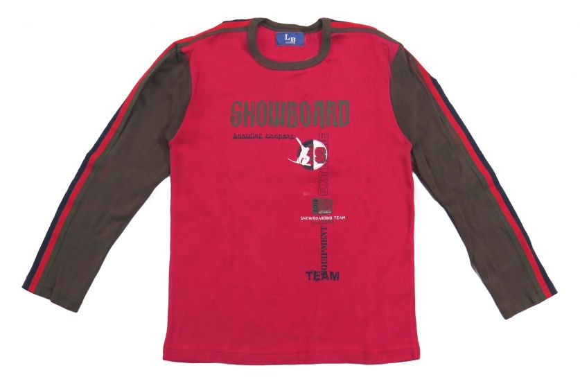 Pijama Invierno Remera Manga Larga y Pantalon Estampado "Snowboard"