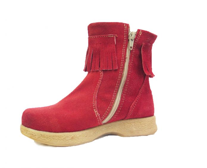 Bota Corta Gamuza con Flecos