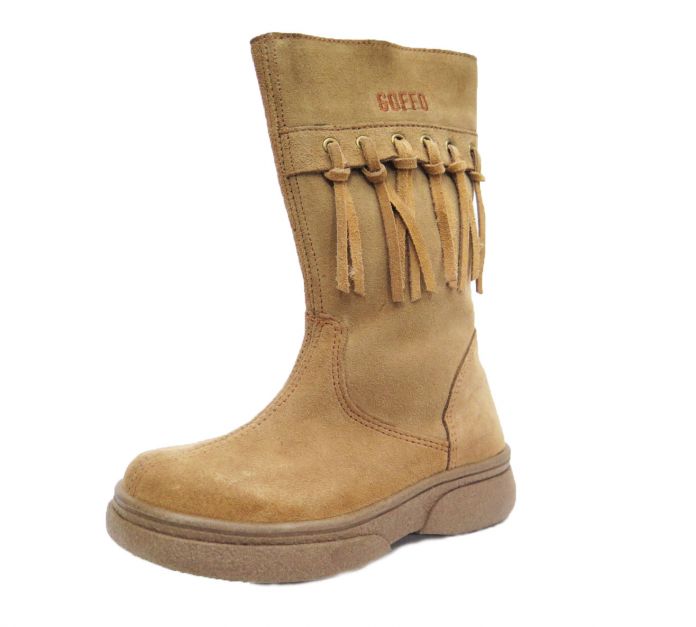 Bota de Gamuza Con Flecos