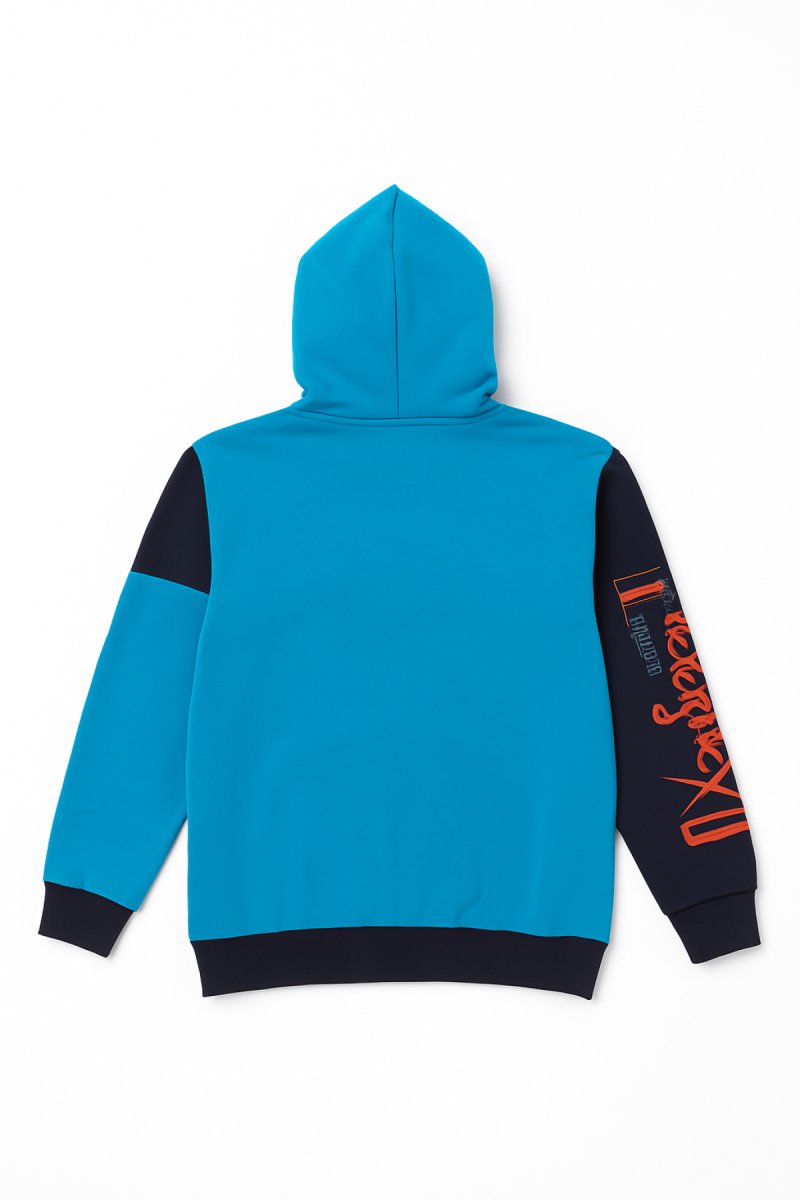 Buzo Frizado Con Capucha Forrada Con Red Estampado