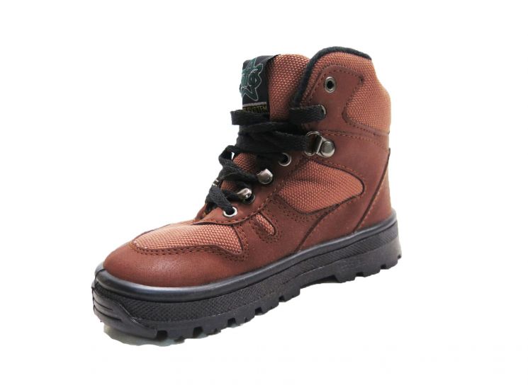 Borcego Bota Truck Con Cordonde Cuerina y Tela