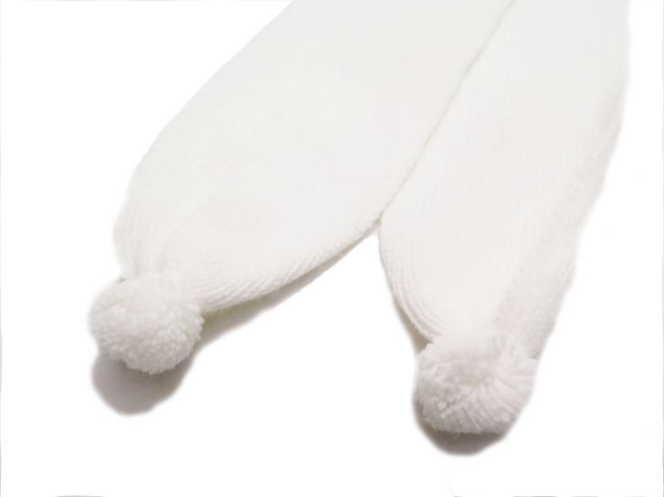 Bufanda Tejida Con Pom Pom