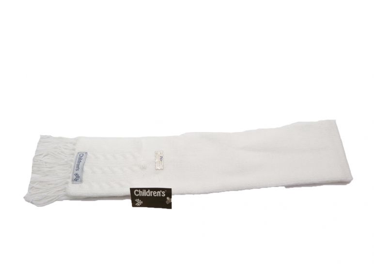 Bufanda Tejida con Borlas con Diseño Labrado