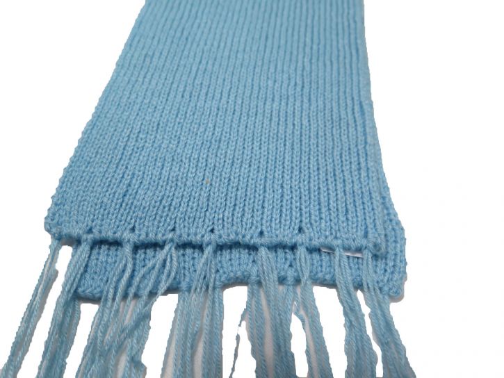 Bufanda Tejida con Flecos Liso