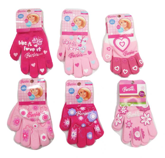 Guante Personaje Tejido Estampado de Barbie