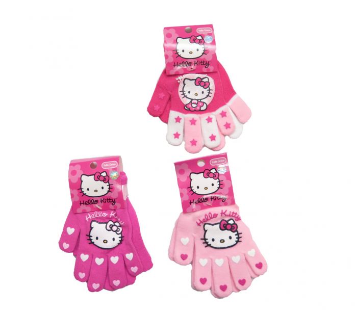Guante Personaje Tejido Estampado de Hello Kitty con Estrellas